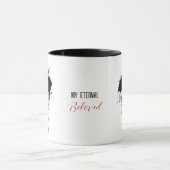 Ich Liebe dir, die gotische Tasse des Skeletts zu (Zentrum)