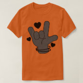 Ich Liebe dir die graue und schwarze amerikanische T-Shirt (Design vorne)