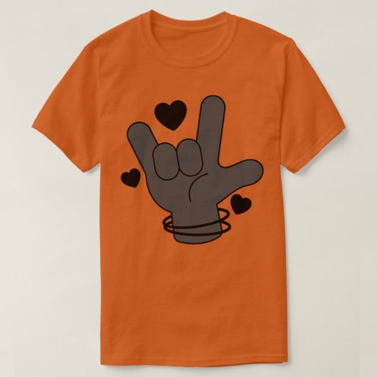 Ich Liebe dir die graue und schwarze amerikanische T-Shirt (Design vorne)