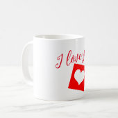 Ich Liebe dir die Herzen. Kaffeetasse (Vorderseite Links)
