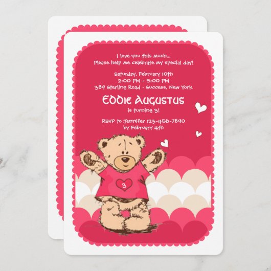 Ich Liebe dir diese große Einladung (Vorne/Hinten)