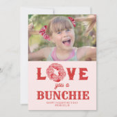 Ich Liebe dir ein Bunchie Punny Valentine Karte (Vorderseite)