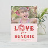 Ich Liebe dir ein Bunchie Punny Valentine Karte (Stehend Vorderseite)