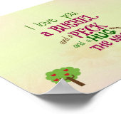 Ich Liebe dir ein Buschwerk und eine Peckwand Poster (Ecke)