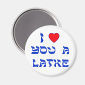 Ich Liebe dir ein Latke Magnet (Vorderseite/Rückseite)