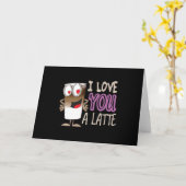 Ich Liebe dir ein Latte Karte (Gelbe Blume)