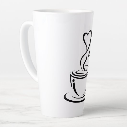 Ich Liebe dir ein Latte Milchtasse (Linke Ecke)