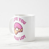 Ich Liebe dir ein Loch viel Donut Kaffeetasse (Vorderseite Links)