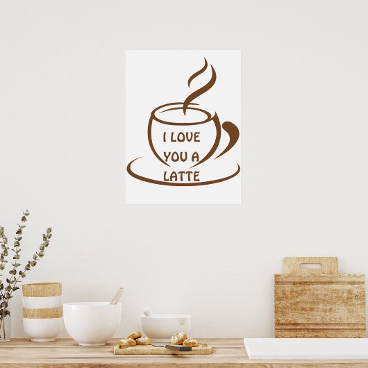 Ich Liebe dir ein romantisches, lustiges Design Poster (Küche)