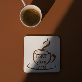 Ich Liebe dir ein romantisches, lustiges Design Rechteckiger Pappuntersetzer