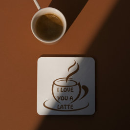 Ich Liebe dir ein romantisches, lustiges Design Rechteckiger Pappuntersetzer