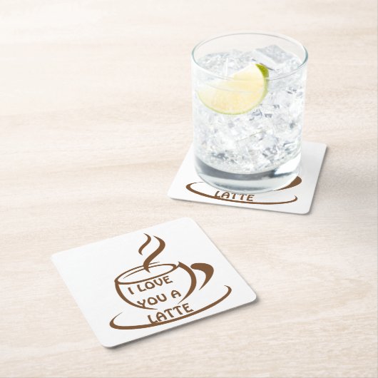 Ich Liebe dir ein romantisches, lustiges Design Rechteckiger Pappuntersetzer (Vor Ort)