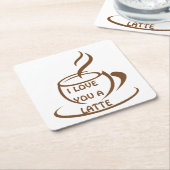 Ich Liebe dir ein romantisches, lustiges Design Rechteckiger Pappuntersetzer (angewinkelt)