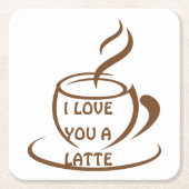 Ich Liebe dir ein romantisches, lustiges Design Rechteckiger Pappuntersetzer (Vorderseite)