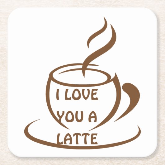 Ich Liebe dir ein romantisches, lustiges Design Rechteckiger Pappuntersetzer (Vorderseite)