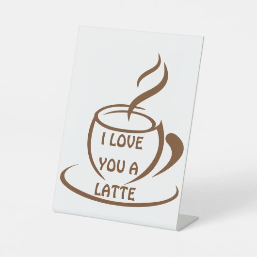 Ich Liebe dir ein romantisches, lustiges Design Sockelschild (Vorderseite)