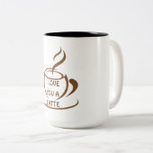 Ich Liebe dir ein romantisches, lustiges Design Zweifarbige Tasse (VorderseiteRechts)