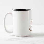 Ich Liebe dir ein romantisches, lustiges Design Zweifarbige Tasse (Links)