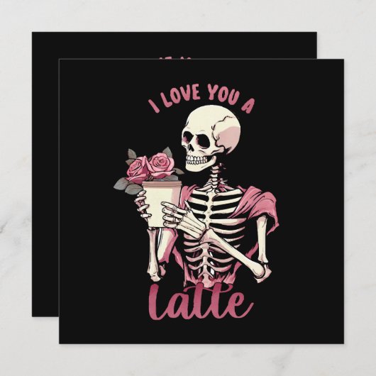 Ich Liebe dir ein Valentinstag Skelett (Vorne/Hinten)
