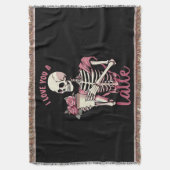 Ich Liebe dir ein Valentinstag Skelett Decke (Vorderseite Vertikal)