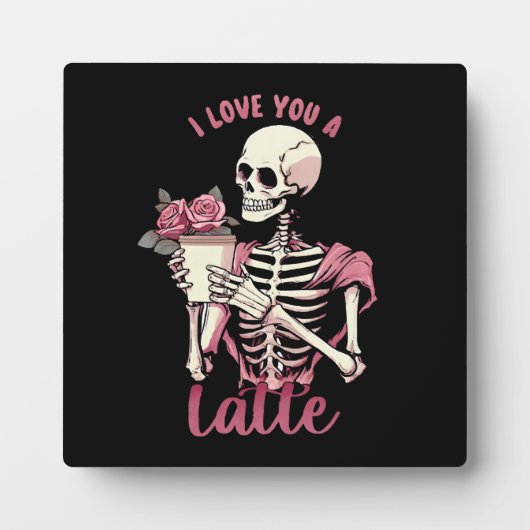 Ich Liebe dir ein Valentinstag Skelett Fotoplatte (Vorderseite)