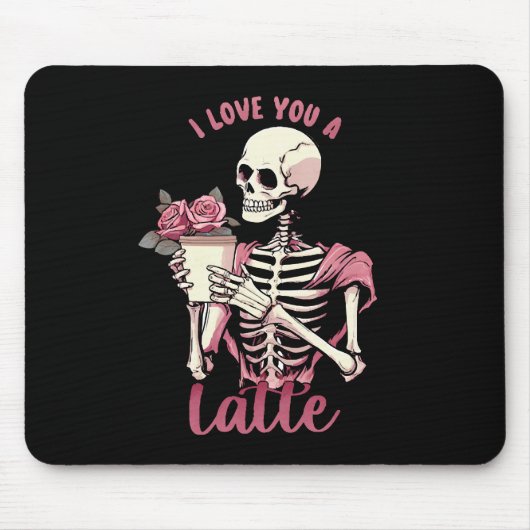 Ich Liebe dir ein Valentinstag Skelett Mousepad (Vorne)