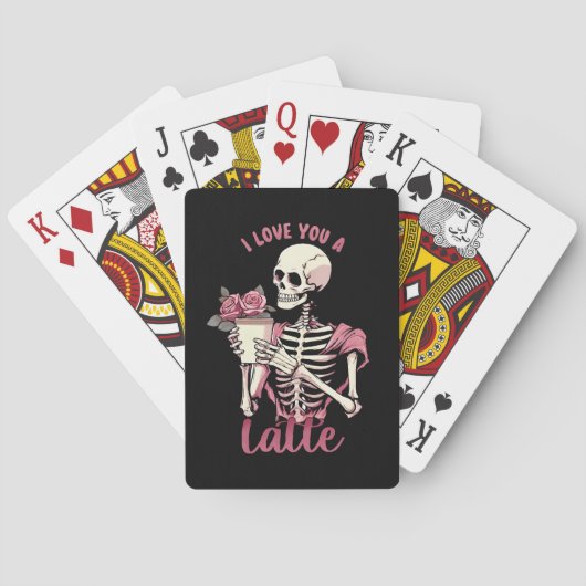 Ich Liebe dir ein Valentinstag Skelett Spielkarten (Rückseite)