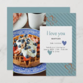 Ich Liebe dir ein wackeliges Herzklopfchen  Einladung (Vorne/Hinten)