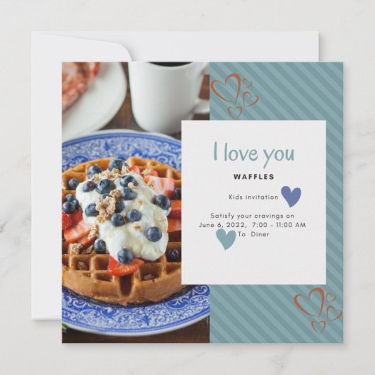 Ich Liebe dir ein wackeliges Herzklopfchen  Einladung (Vorderseite)