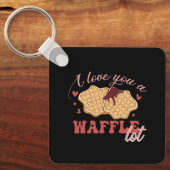 Ich Liebe dir ein Waffellot mit eigenem Foto Valen Schlüsselanhänger (Vorderseite)