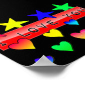 Ich Liebe dir ein winziges Poster (Ecke)