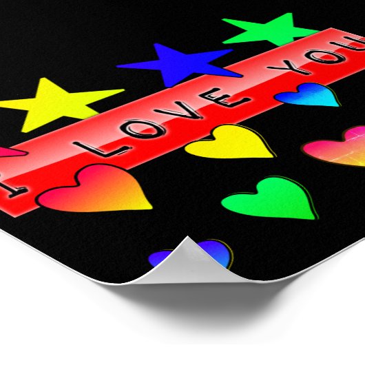 Ich Liebe dir ein winziges Poster (Ecke)