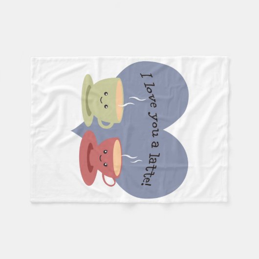 Ich Liebe dir eine Latte! Fleecedecke (Vorderseite (Horizontal))