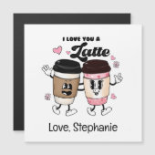 Ich Liebe dir eine Latte Funny Romantic Valentine' Magnetkarte (Vorne/Hinten)