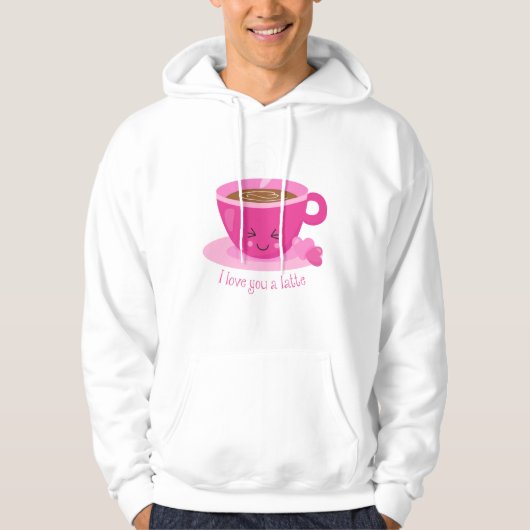 Ich Liebe dir eine Latte Hoodie (Vorderseite)