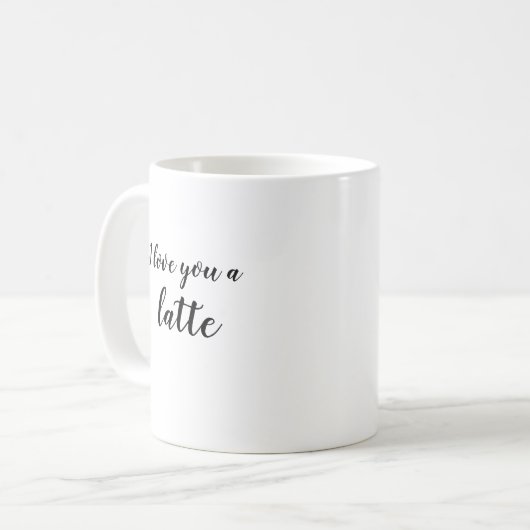 Ich Liebe dir eine Latte-Kaffee-Tasse Kaffeetasse (Vorderseite Links)