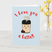 Ich Liebe dir eine Latte Karte (Gelbe Blume)