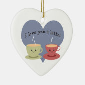 Ich Liebe dir eine Latte! Keramik Ornament (Rechts)