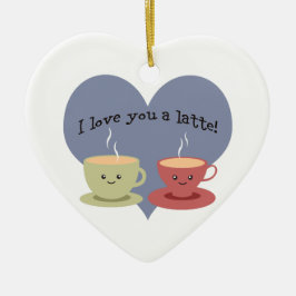 Ich Liebe dir eine Latte! Keramik Ornament