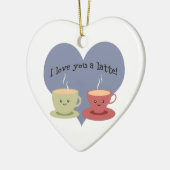 Ich Liebe dir eine Latte! Keramik Ornament (Links)