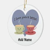 Ich Liebe dir eine Latte! Keramikornament (Links)