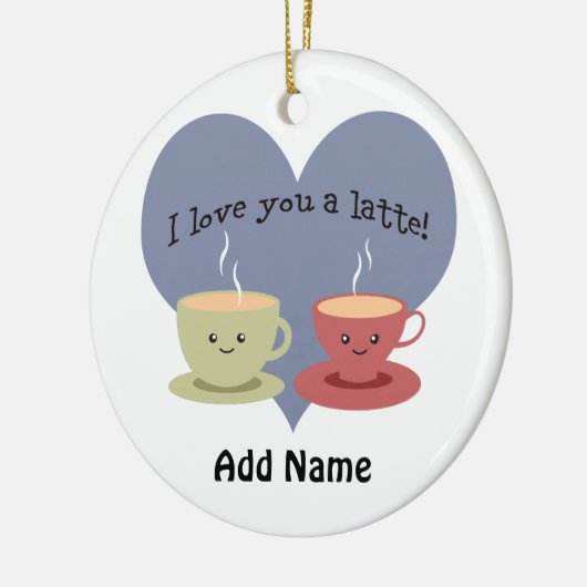 Ich Liebe dir eine Latte! Keramikornament (Links)