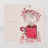 Ich Liebe dir eine Latte Postkarte (Vorne/Hinten)