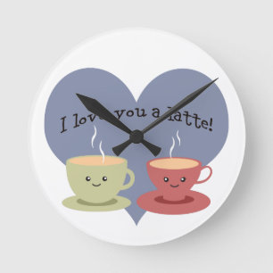 Ich Liebe dir eine Latte! Runde Wanduhr