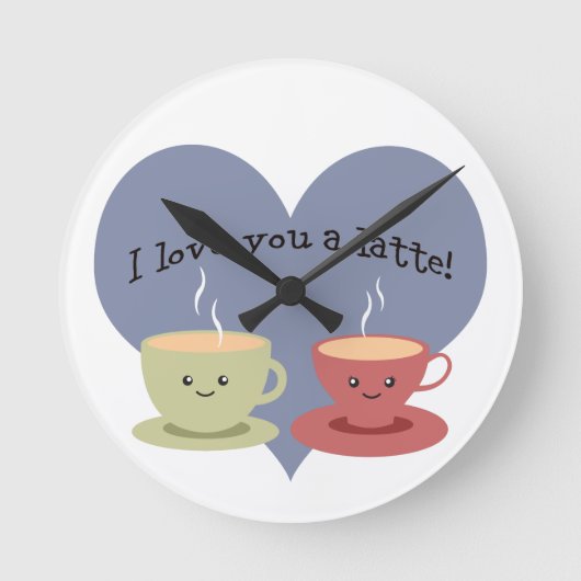 Ich Liebe dir eine Latte! Runde Wanduhr (Vorderseite)