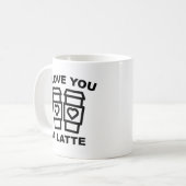 Ich Liebe dir eine letzte Zwei-Tonen-Kaffee-Tasse Kaffeetasse (Vorderseite Links)