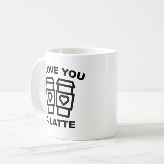 Ich Liebe dir eine letzte Zwei-Tonen-Kaffee-Tasse Kaffeetasse (Vorderseite Links)