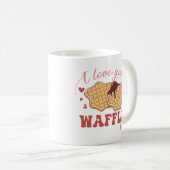 Ich Liebe dir eine Waffellocke Kaffeetasse (VorderseiteRechts)
