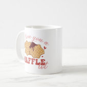 Ich Liebe dir eine Waffellocke Kaffeetasse (Vorderseite Links)