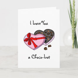 Ich Liebe dir einen Choco-Lot Valentinstag Pun Karte